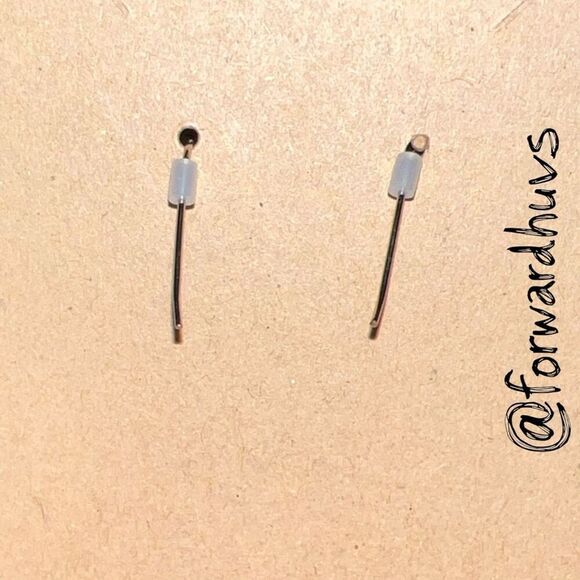 Bundle Sale 3 for $15 | Red & Silver Beaded Dangle Earrings - Picture 5 of 7